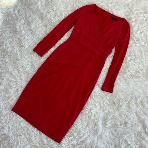 Maggy London Red Long Sleeve Dress